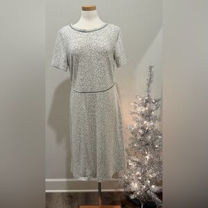 Moser Gray Floral Midi Dress